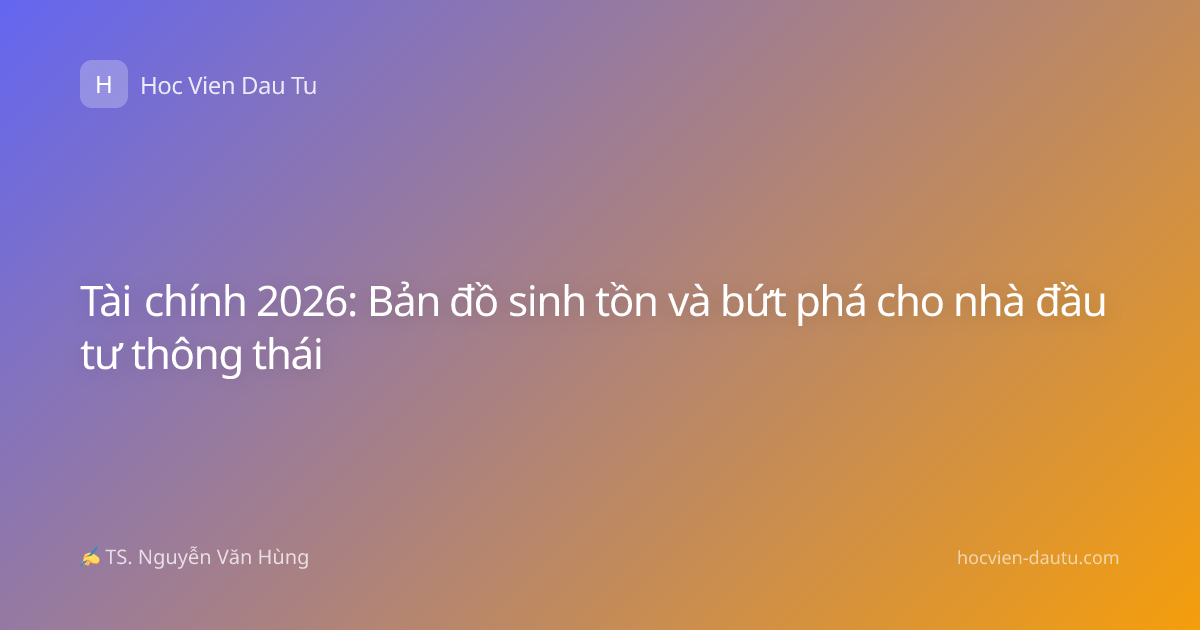 Tài chính 2026: Bản đồ sinh tồn và bứt phá cho nhà đầu tư thông thái